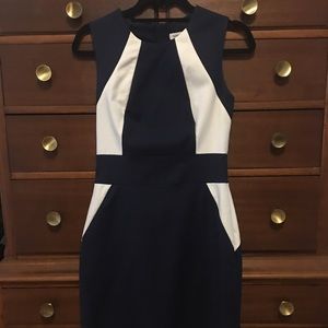 Banana Republic Navy Colorblock Sheath